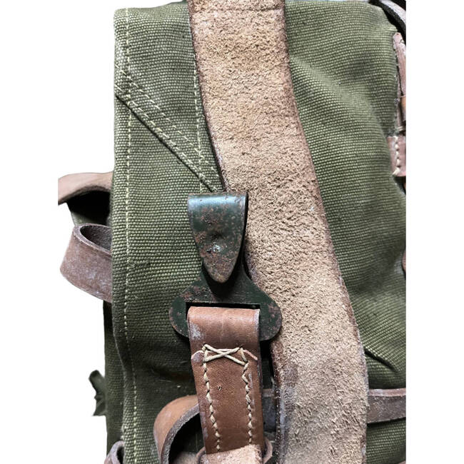 Military Olive Romanian Retro Rucksack - RSR Romanian army - in good condition