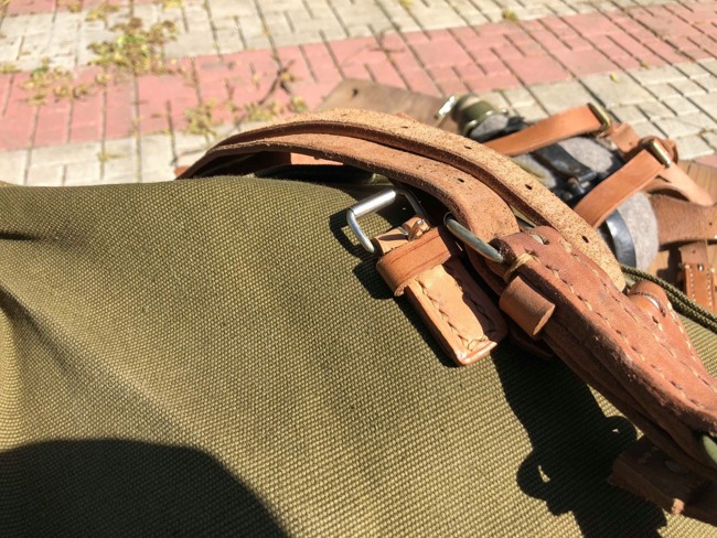 Military Olive Romanian Retro Rucksack - RSR Romanian army - in good condition