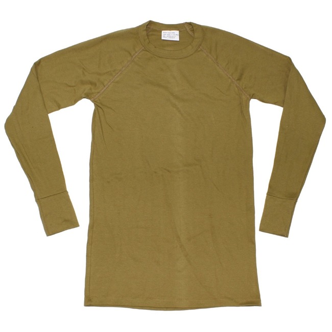 NL undershirt, longsleeve, brown, used | Military Surplus \ Used ...