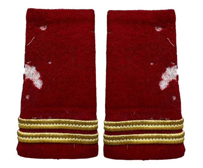 OFFICER RANKS, INFANTRY, MUSIC - LIEUTENANT WITHOUT A MARK, RED CITY - MILITARY SURPLUS ROMANIAN ARMY - USED