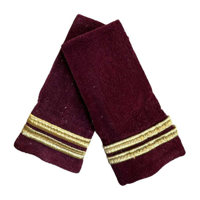 OFFICER RANKS, MEDICAL - LIEUTENANT WITHOUT A MARK, BURGUNDY - MILITARY SURPLUS ROMANIAN ARMY - USED