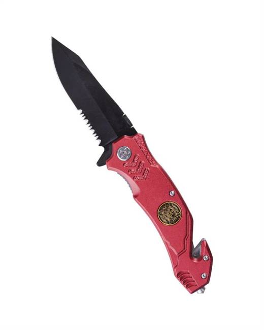 ONE-HAND POCKET KNIFE - "FIRE BRIGADE" - Mil-Tec® - RED