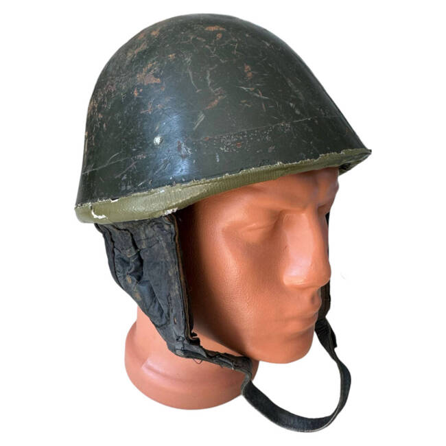 PARATROOPER HELMET - M73 - MILITARY SURPLUS ROMANIAN ARMY - USED