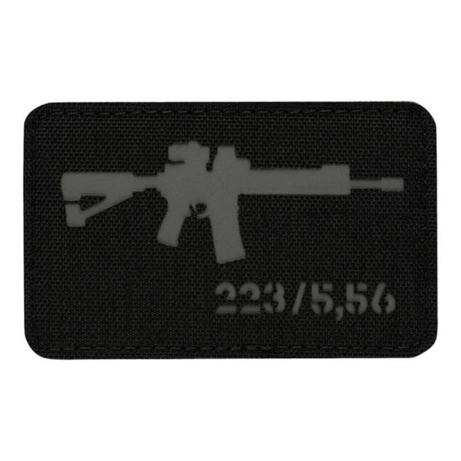 PATCH AR-15 223/5.56 LASER CUT - BLACK/GREY - M-TAC