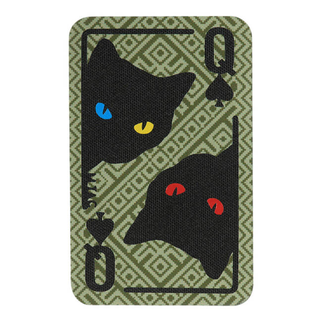 PATCH QUEEN OF SPADES (ORNAMENT) - OLIVE - M-TAC