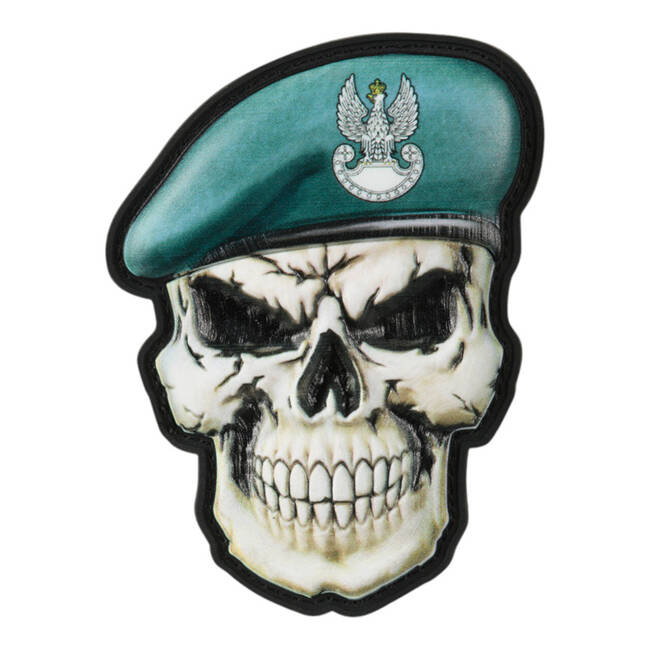 PATCH SKULL WITH BERET POLAND (LAND FORCES) - GREEN - M-TAC