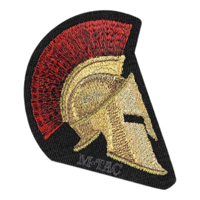 PATCH SPARTAN HELMET (EMBROIDERY) - BLACK - M-TAC