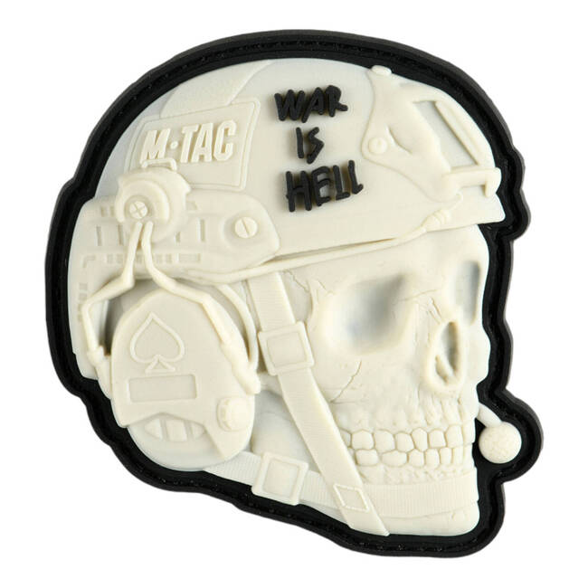 PATCH WAR IS HELL 3D PVC - WHITE - M-TAC