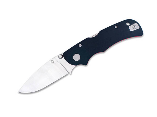 POCKET KNIFE - CITY CPM S90V BLACK & RED 3D