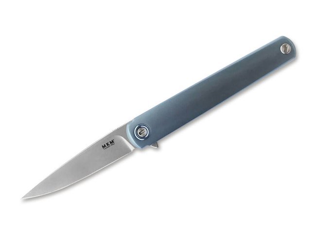 POCKET KNIFE FLAME DROP TITANIUM BLUE - MKM