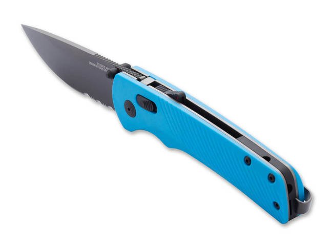 POCKET KNIFE FLASH AT URBAN CYAN SERRATED - SOG