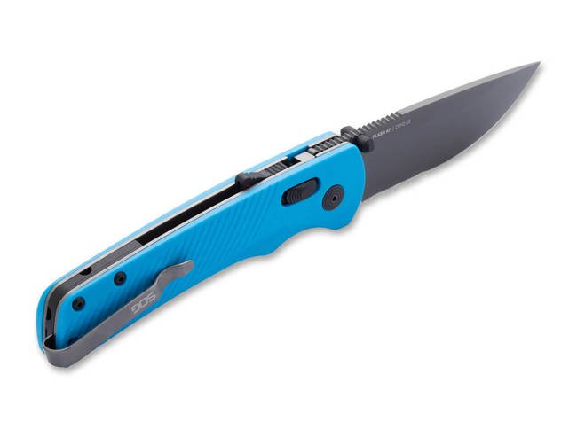 POCKET KNIFE FLASH AT URBAN CYAN SERRATED - SOG