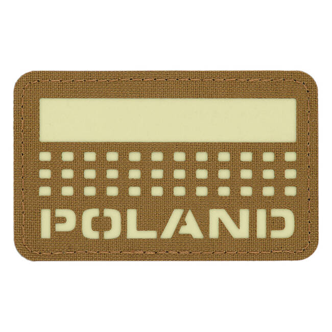 POLAND PATCH (with flag) - 50 x 80 mm - LASER CUT - COYOTE/GID - M-TAC