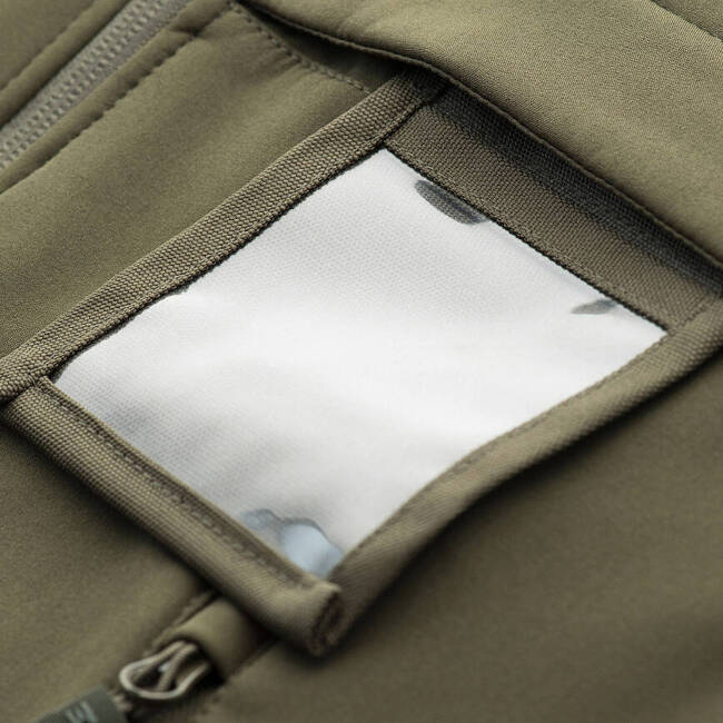 POLICE SOFTSHELL JACKET, OLIVE - M-TAC