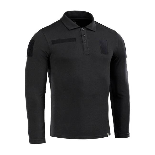 POLO TACTICAL SHIRT LONG SLEEVE 65/35 - BLACK - M-TAC