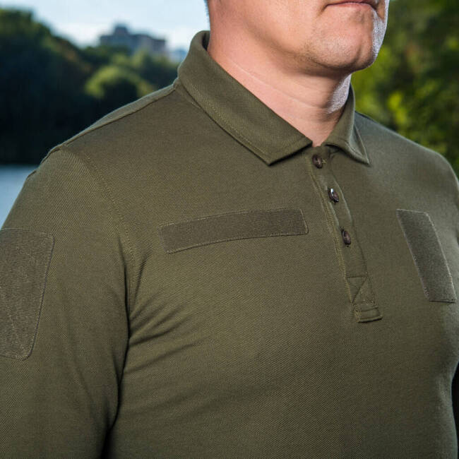 POLO TACTICAL SHIRT LONG SLEEVE 65/35 - DARK OLIVE - M-TAC