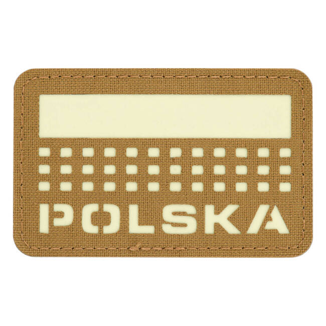 POLSKA PATCH (with flag) - 50 x 80 mm - LASER CUT - COYOTE/GID - M-TAC