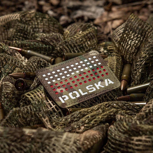 POLSKA PATCH (with flag) - 50 x 80 mm - LASER CUT - MULTICAM/WHITE/RED - M-TAC