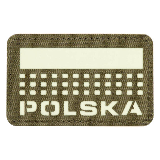 POLSKA PATCH (with flag) - 50 x 80 mm - LASER CUT - RANGER GREEN/GID - M-TAC