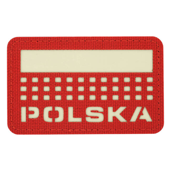 POLSKA PATCH (with flag) - 50 x 80 mm - LASER CUT - RED/GID - M-TAC