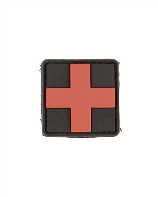 PVC 3D FIRST-AID PATCH WITH HOOK&LOOP CLOSURE - Mil-Tec® - BLACK - SMALL