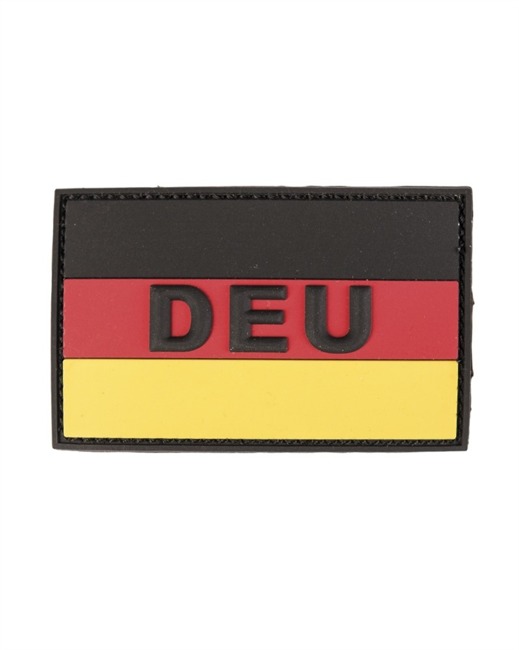 PVC 3D PATCH WITH HOOK&LOOP CLOSURE - FLAG OF GERMANY "DEU" - COLORED - Mil-Tec® - LARGE