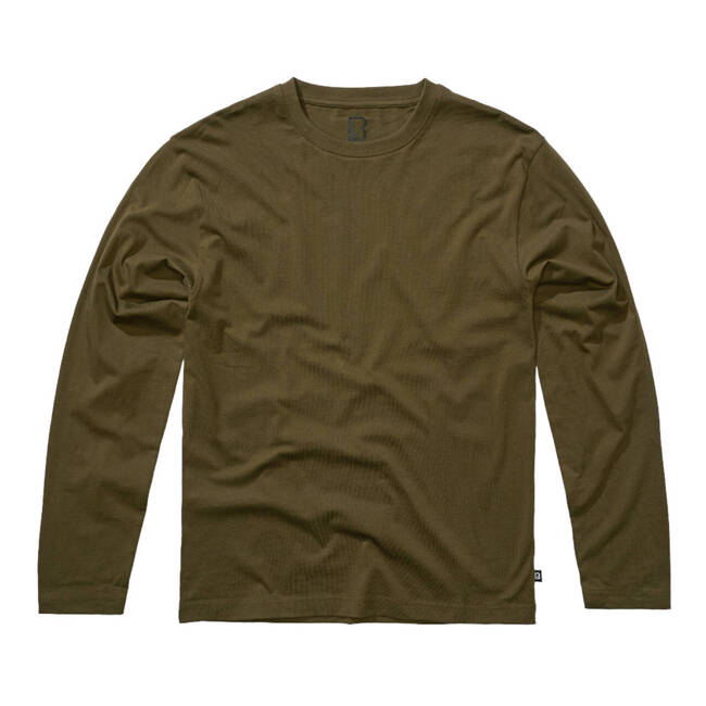 Premium long-sleeved shirt - olive green- Brandit