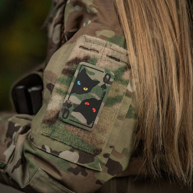 QUEEN OF SPADES PATCH - LASER CUT - CORDURA - MULTICAM/BLACK - M-TAC