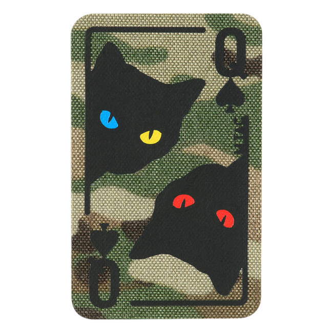 QUEEN OF SPADES PATCH - LASER CUT - CORDURA - MULTICAM/BLACK - M-TAC