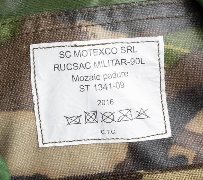 RUCKSACK - "COMBAT" - 90 L - DPM CAMO - ROMANIAN ARMY MILITARY SURPLUS - USED