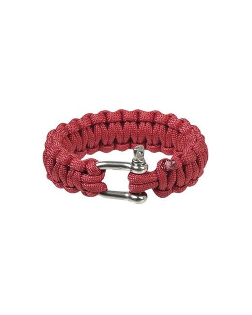 Red 22MM PARA BRACELET W. METAL CLOSURE