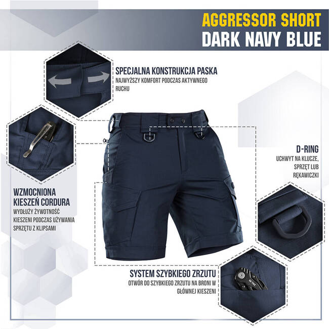 SHORT PANTS AGGRESSOR SHORT - DARK NAVY BLUE - M-TAC