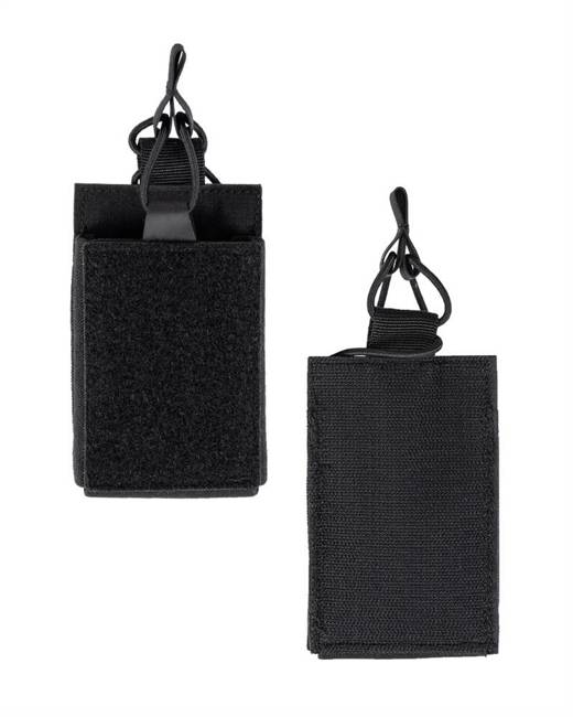 SINGLE MAGAZINE POUCH WITH HOOK N LOOP BACKSIDE - Mil-Tec® - BLACK