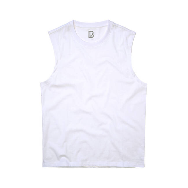 SLEEVELESS COTTON T-SHIRT - WHITE - BRANDIT