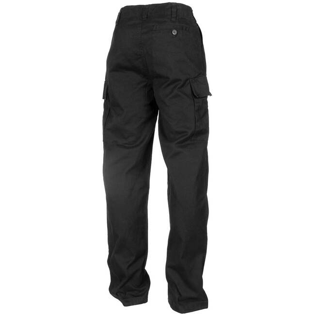 STONEWASHED MOLESKIN PANTS - BLACK - MFH