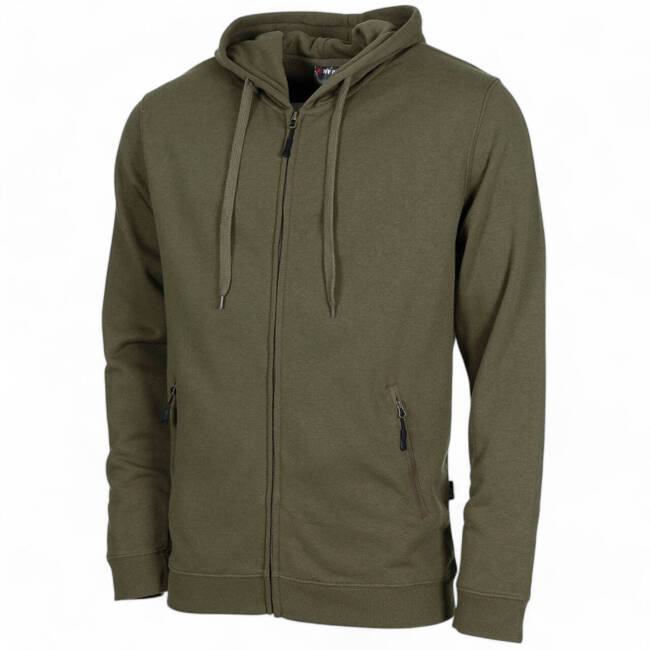 SWEATSHIRT WITH ZIPPER - JOGGER - OD GREEN - MFH