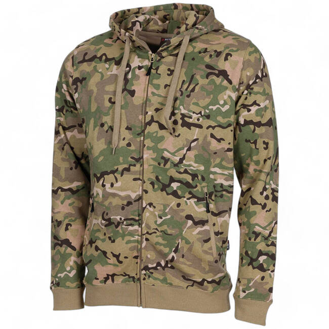 SWEATSHIRT WITH ZIPPER - JOGGER - OPRATION CAMO - MFH