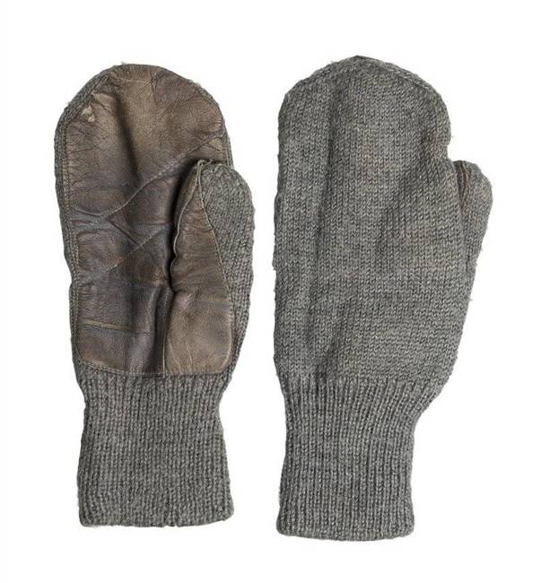 SWISS WOOL/LEATHER MITTENS - USED