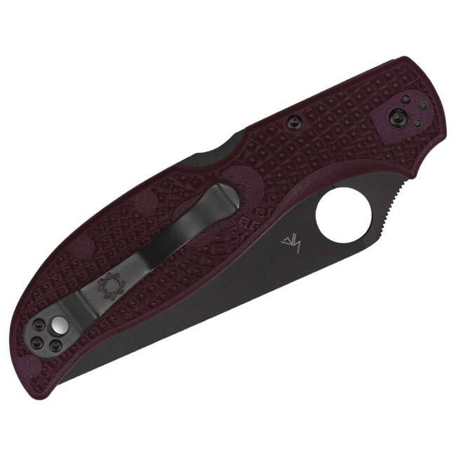 "Stretch 2 XL Lightweight Micro-Melt PD#1 Black Blade Sprint Run" POCKET KNIFE - SPYDERCO