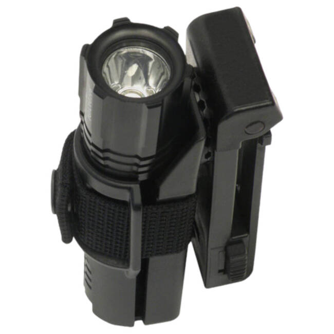 Swivelling holder for tactical flashlight - Black - LH-14