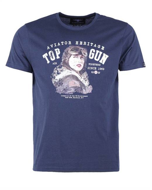 T-SHIRT - "AVIATOR" - Mil-Tec® - DARK BLUE