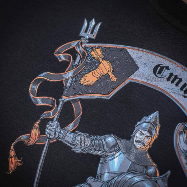 T-SHIRT STEEL KNIGHT - BLACK - M-TAC