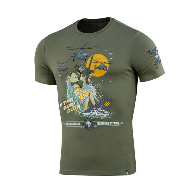 T-SHIRT SURF CLUB - LIGHT OLIVE - M-TAC