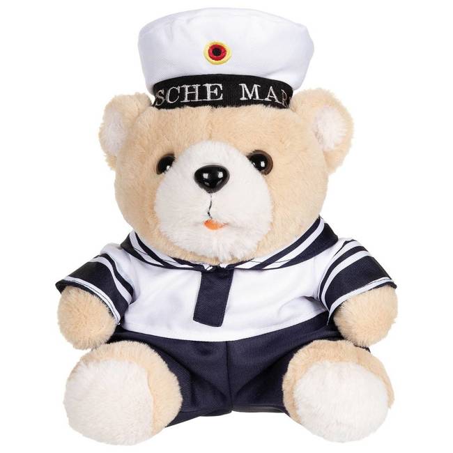 TEDDY BEAR "NAVY" - WITH SUIT AND HAT - 28 CM - MFH®