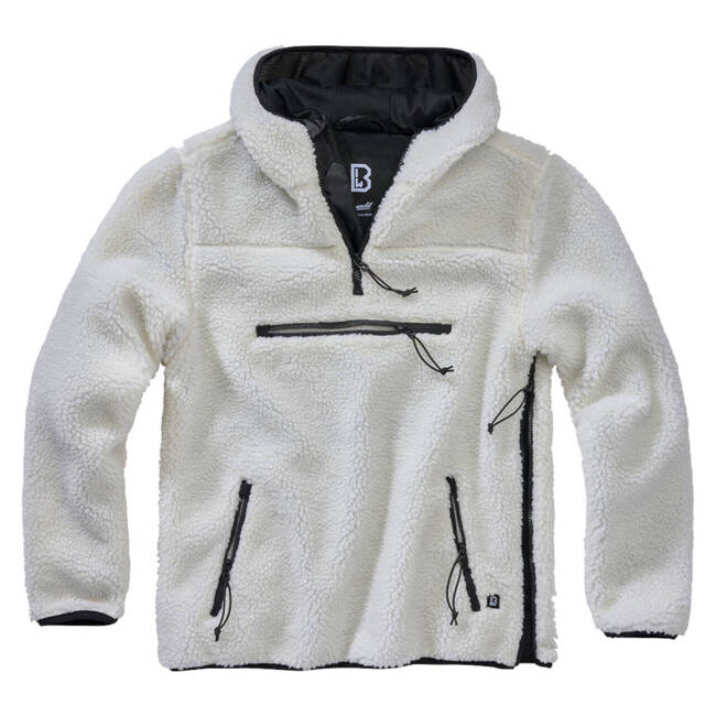 TEDDYFLEECE WORKER PULLOVER - WHITE - BRANDIT