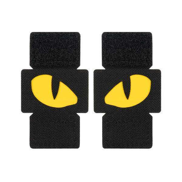 TIGER EYES LASER CUT PATCH (couple) - BLACK/YELLOW - M-TAC