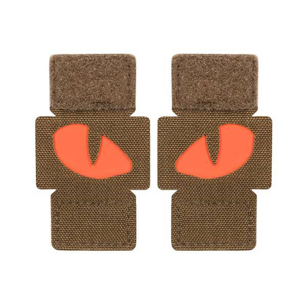 TIGER EYES LASER CUT PATCH (couple) - COYOTE/RED - M-TAC