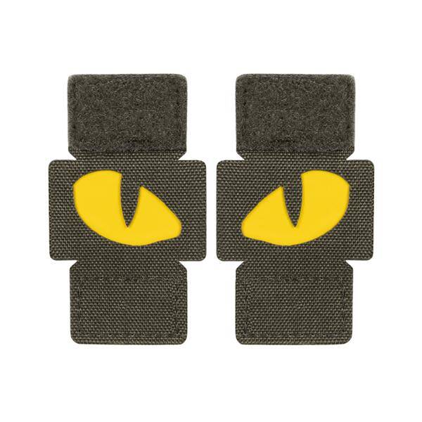 TIGER EYES LASER CUT PATCH (couple) - RANGER GREEN/YELLOW - M-TAC