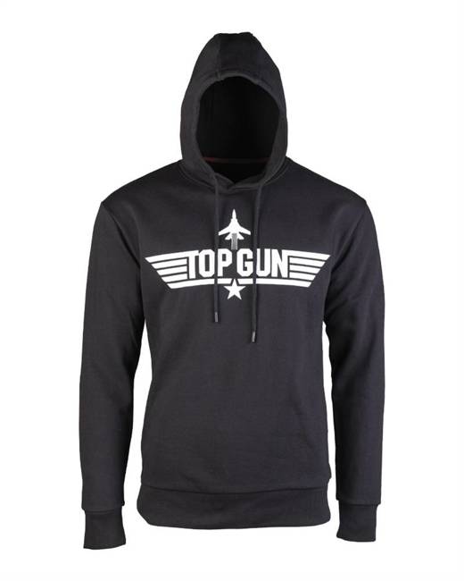 "TOP GUN" HOODIE - MIL-TEC® - BLACK