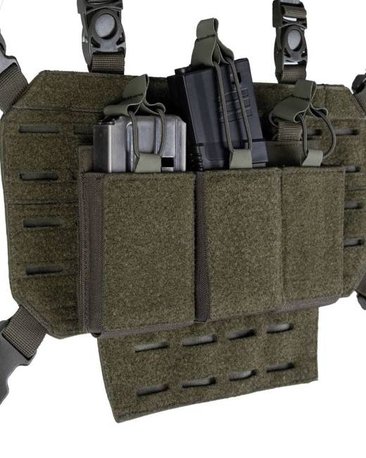 TRIPLE MAGAZINE POUCH WITH HOOK N LOOP BACKSIDE - Mil-Tec® - OD